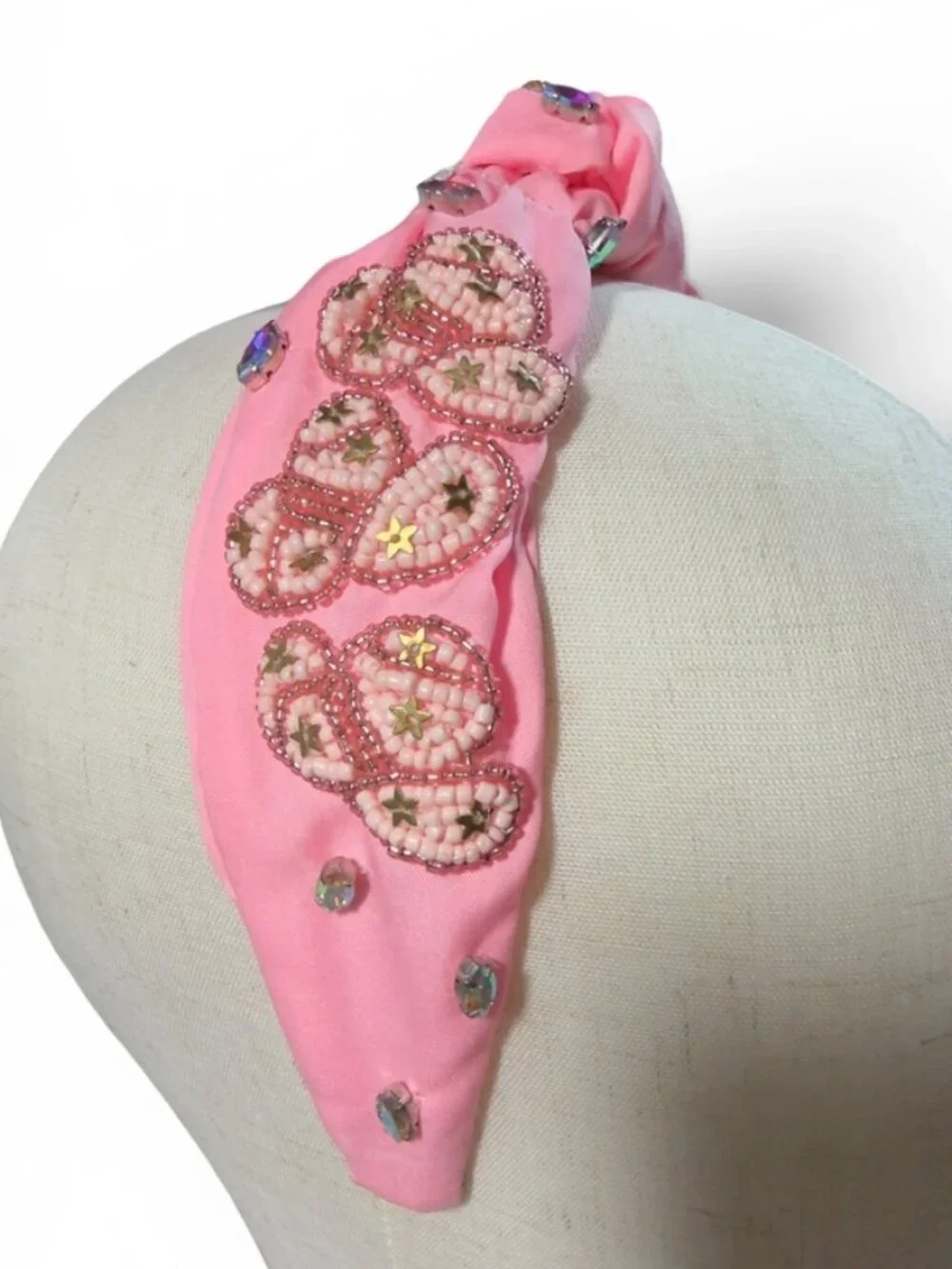 Cowgirl Cowboy Hat Beaded Headband New